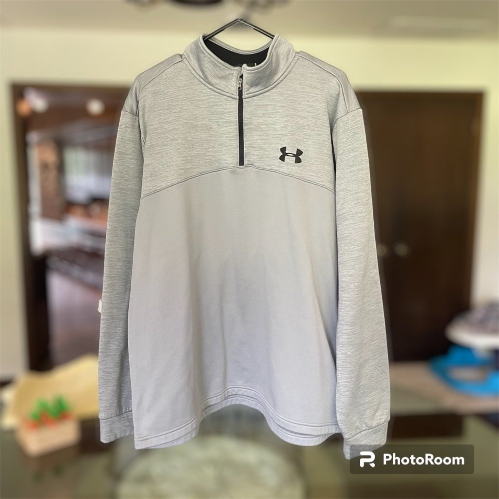 Men's Under Armour 1/4 Zip Shirt Gray/Silver 2XL